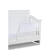 Crib Can Be Converted to Toddler Bed with Addition of Toddler Daybed and Guard Rail Accessory